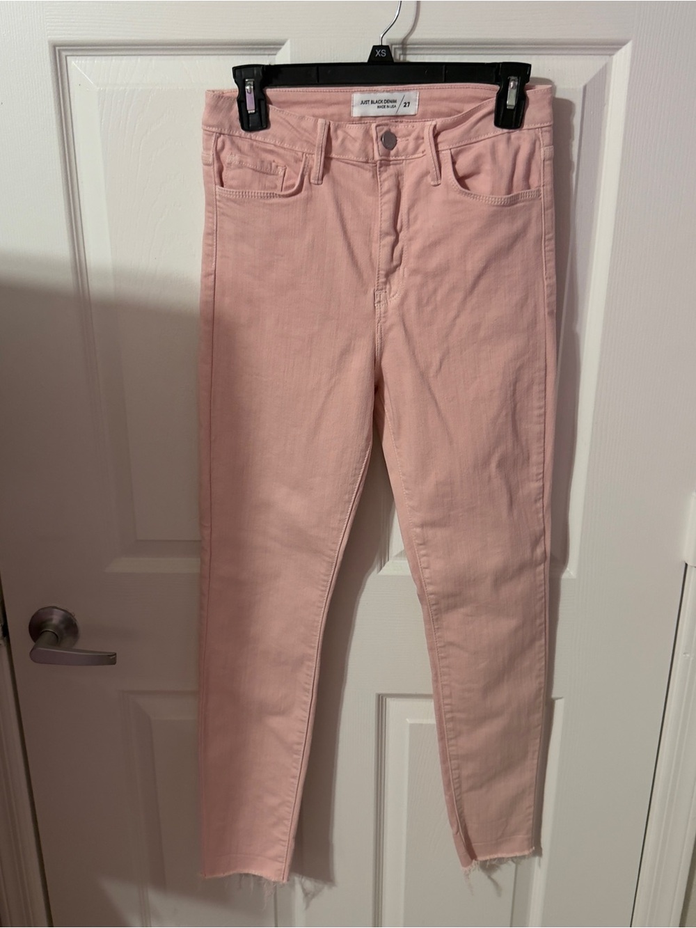 Just Black Pale Pink High-Rise Skinny Jeans